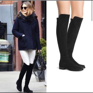 Stuart Weitzman 5050 black suede boots